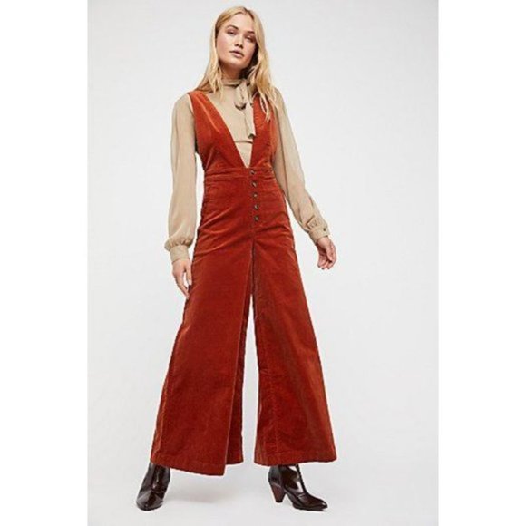 Free People Pants - Free People Old School Wide Leg Corduroy Jumpsuit 24